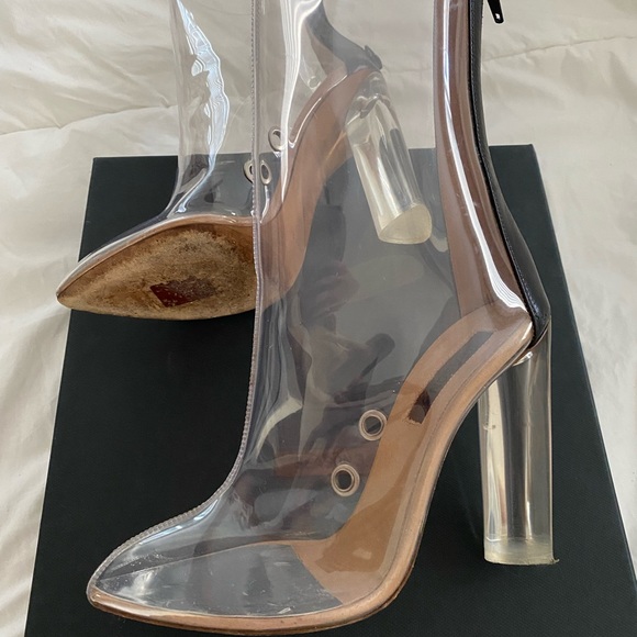 Yeezy Season 3, clear PVC ankle boot- plexi transparent heel - Picture 3 of 14